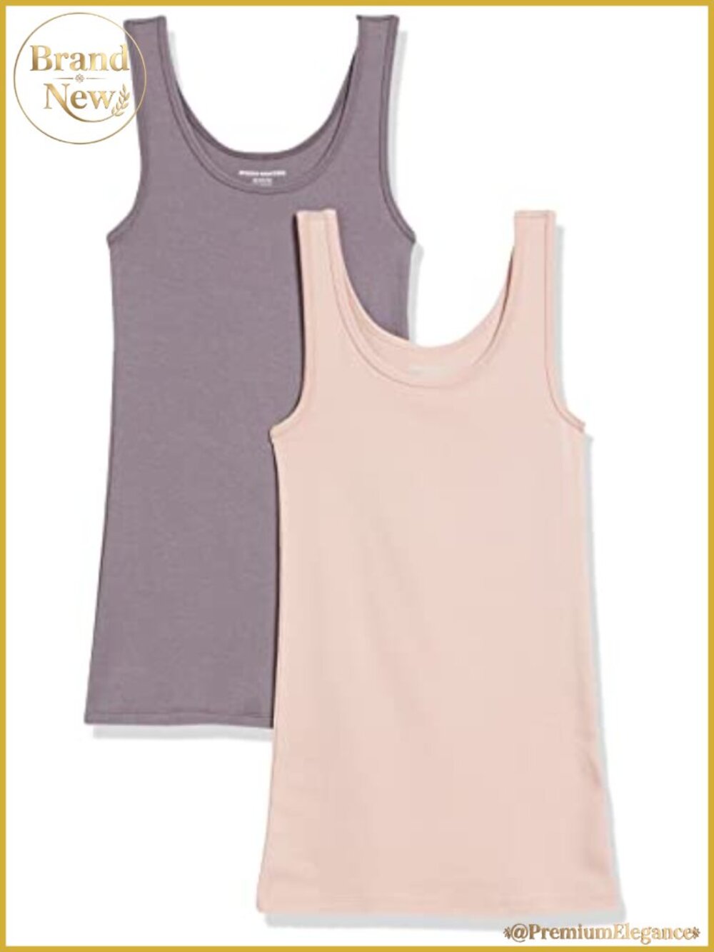 Slim-Fit Ribbed Scoop Neck Tank Tops Pack of 2 Women's Cotton Modal